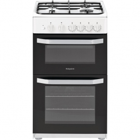 Hotpoint 50cm Twin Cavity Gas Cooker
