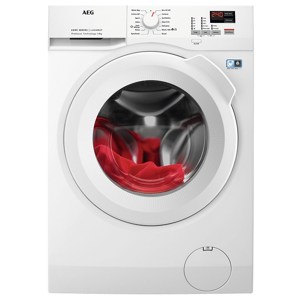 AEG L6FB841B "A" Rated ProsenseÂ® 8kg 1400rpm Freestanding Washing Machine in White thumbnail image
